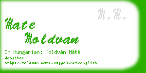 mate moldvan business card