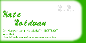 mate moldvan business card